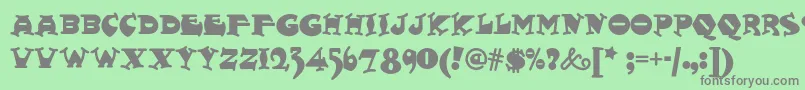 Fattysnaxnf Font – Gray Fonts on Green Background