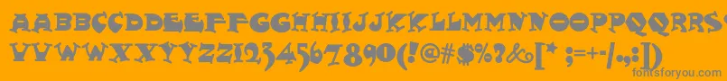 Fattysnaxnf Font – Gray Fonts on Orange Background