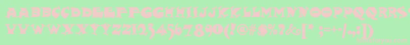 Fattysnaxnf Font – Pink Fonts on Green Background