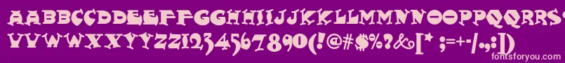 Fattysnaxnf Font – Pink Fonts on Purple Background