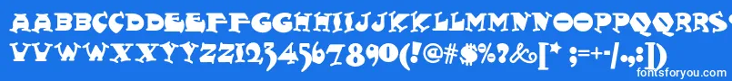 Fattysnaxnf Font – White Fonts on Blue Background