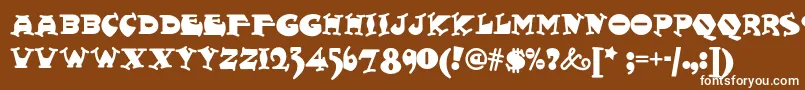 Fattysnaxnf Font – White Fonts on Brown Background