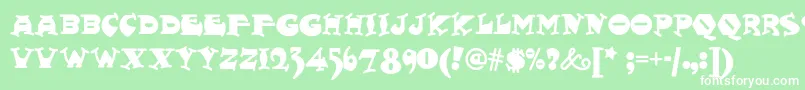 Fattysnaxnf Font – White Fonts on Green Background