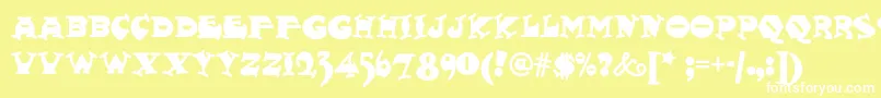 Fattysnaxnf Font – White Fonts on Yellow Background