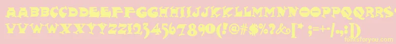 Fattysnaxnf Font – Yellow Fonts on Pink Background