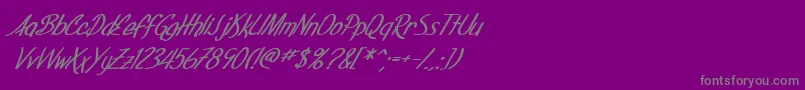 fuente SfFoxboroScriptBoldItalic – Fuentes Grises Sobre Fondo Morado