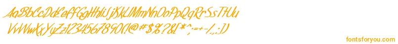 フォントSfFoxboroScriptBoldItalic – オレンジのフォント