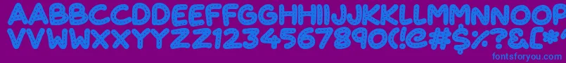 CuteStitch Font – Blue Fonts on Purple Background