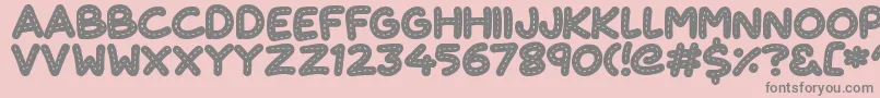 CuteStitch Font – Gray Fonts on Pink Background