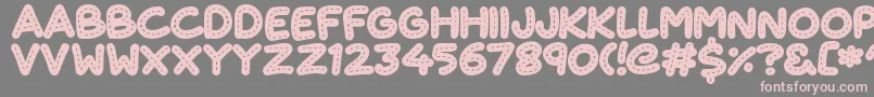 CuteStitch Font – Pink Fonts on Gray Background