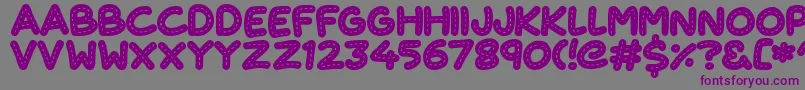 CuteStitch Font – Purple Fonts on Gray Background