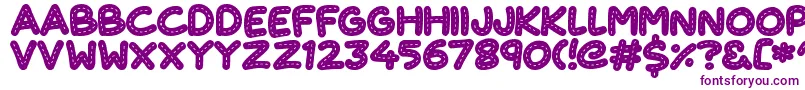 CuteStitch Font – Purple Fonts on White Background