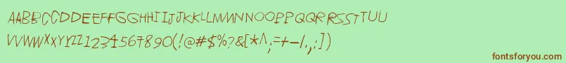 Jupiter Font – Brown Fonts on Green Background