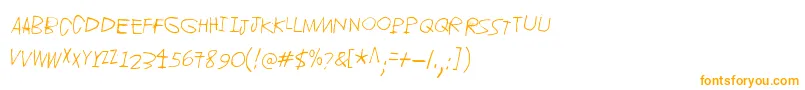 Jupiter-Schriftart – Orangefarbene Schriften auf weißem Hintergrund