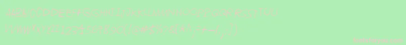 フォントJupiter – 緑の背景にピンクのフォント