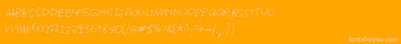 Jupiter Font – Pink Fonts on Orange Background