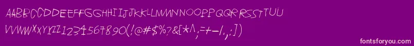 Jupiter Font – Pink Fonts on Purple Background