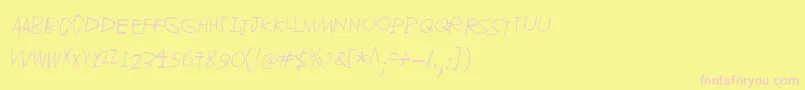 Jupiter Font – Pink Fonts on Yellow Background