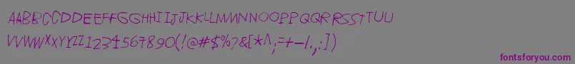 Шрифт Jupiter – фиолетовые шрифты на сером фоне