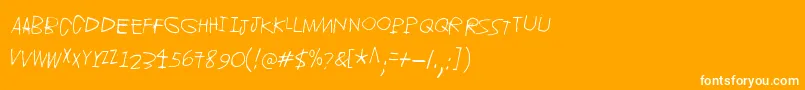 Jupiter Font – White Fonts on Orange Background