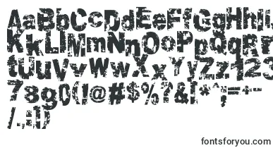 Crookiid font – destroyed Fonts