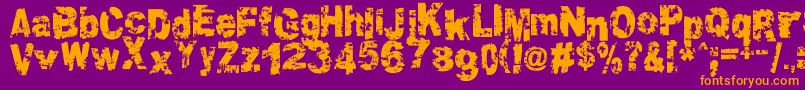 Crookiid Font – Orange Fonts on Purple Background