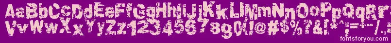 Crookiid Font – Pink Fonts on Purple Background