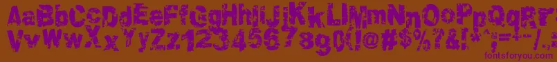 Crookiid Font – Purple Fonts on Brown Background