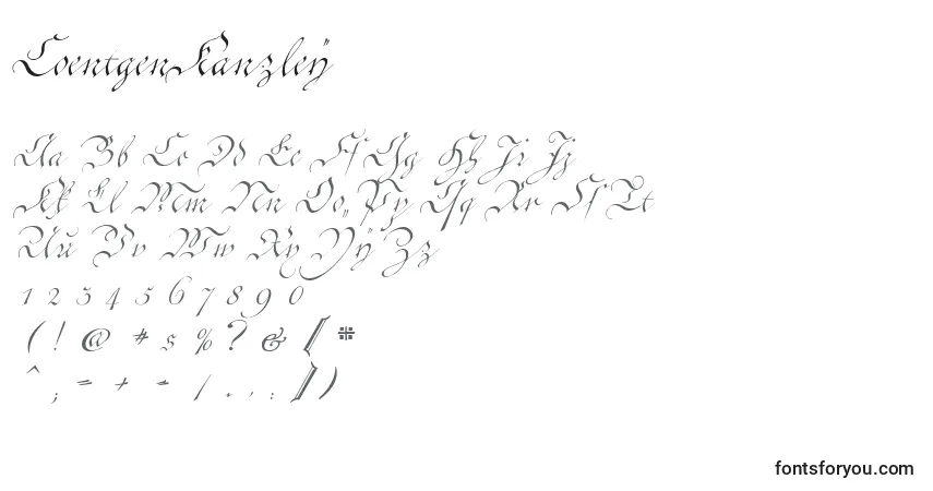 Schriftart CoentgenKanzley – Alphabet, Zahlen, spezielle Symbole