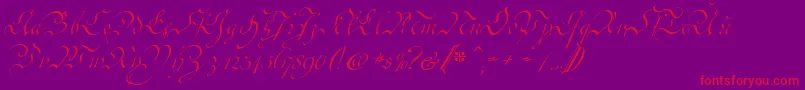 CoentgenKanzley Font – Red Fonts on Purple Background