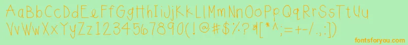 Sunnyday Font – Orange Fonts on Green Background