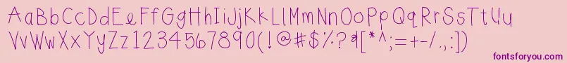 fuente Sunnyday – Fuentes Moradas Sobre Fondo Rosa