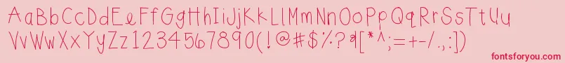 Sunnyday Font – Red Fonts on Pink Background