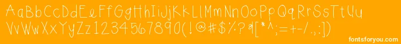 フォントSunnyday – オレンジの背景に白い文字