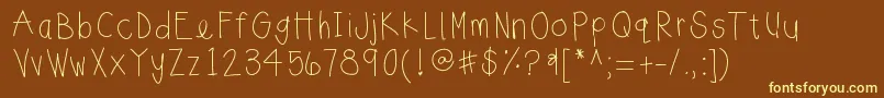 Sunnyday Font – Yellow Fonts on Brown Background
