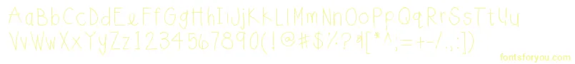 Sunnyday Font – Yellow Fonts on White Background