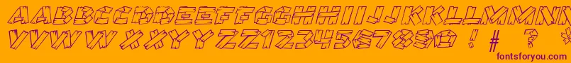 Woodhome Font – Purple Fonts on Orange Background