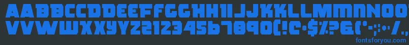 Rogue Font – Blue Fonts on Black Background