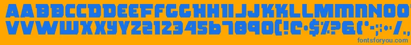 Rogue Font – Blue Fonts on Orange Background