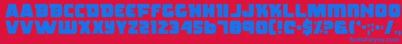 Rogue-fontti – siniset fontit punaisella taustalla