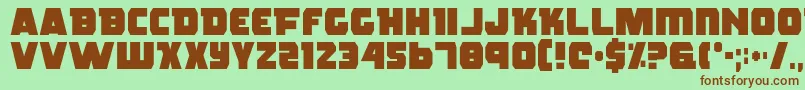 Шрифт Rogue – коричневые шрифты на зелёном фоне