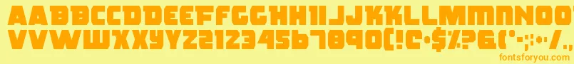 Шрифт Rogue – оранжевые шрифты на жёлтом фоне