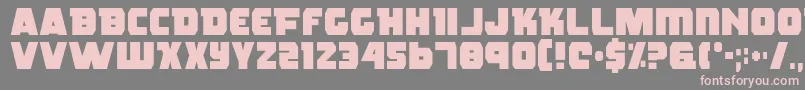 フォントRogue – 灰色の背景にピンクのフォント