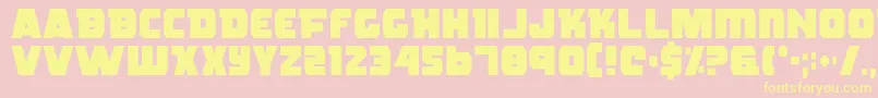 Rogue Font – Yellow Fonts on Pink Background