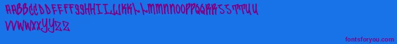 Sailor87 Font – Purple Fonts on Blue Background