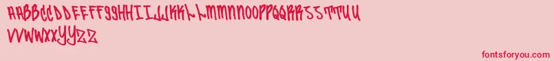 Sailor87 Font – Red Fonts on Pink Background