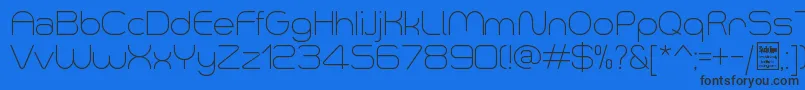 フォントSmushLightDemo – 黒い文字の青い背景