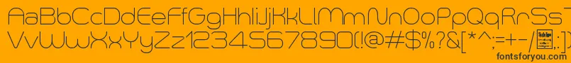 Шрифт SmushLightDemo – чёрные шрифты на оранжевом фоне