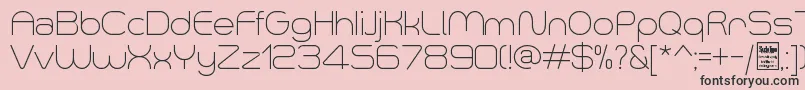 SmushLightDemo-fontti – mustat fontit vaaleanpunaisella taustalla