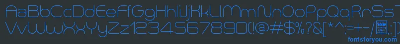 SmushLightDemo-fontti – siniset fontit mustalla taustalla